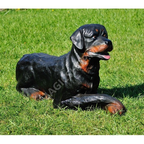Figurina Cera Rottweiler culcat